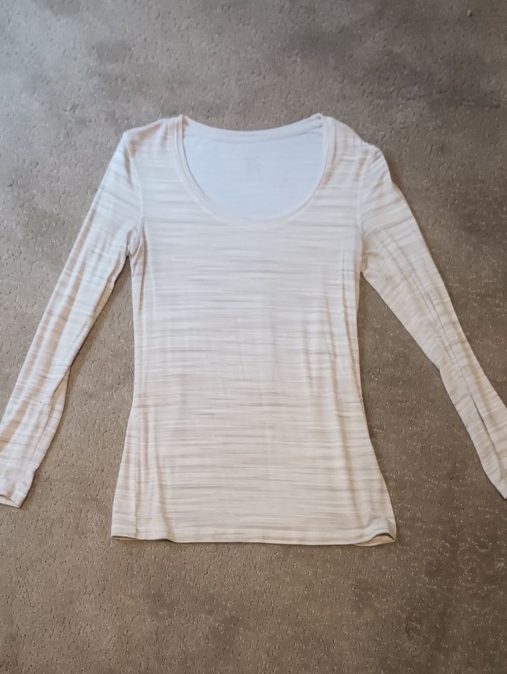 Jockey Cream Long-Sleeve Scoop Neck Tee